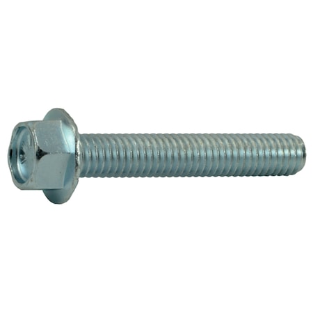 Midwest Fastener Grade 5, 3/8"-16 Flange Bolt, Zinc Plated Steel, 2-1/4 in L, 4 PK 34812